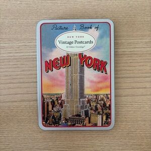 NEW Cavallini Vintage New York Glitter Greetings 12 Assorted Postcards Set